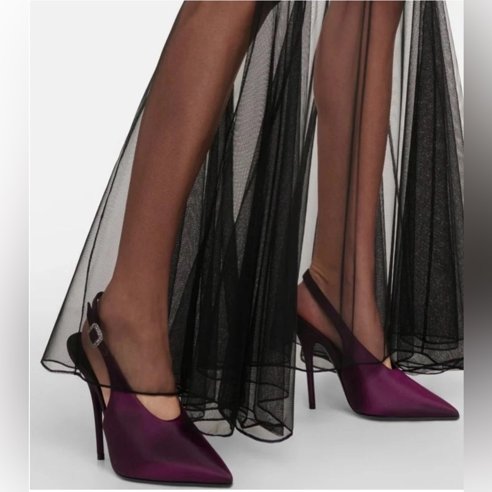SAINT LAURENT Yasmeen 115 Slingback Pumps - Picture 15 of 16
